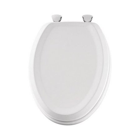 Mayfair Mayfair 125EC-000 Elongated Wood Toilet Seat in White 4583001